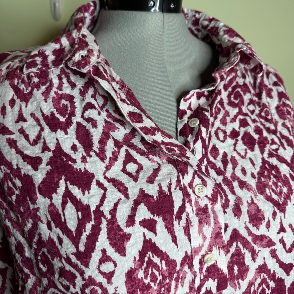 Ikat Patterned Boxy Top - Picture 4 of 6